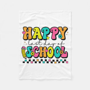 Last Day Of School Teacher Student Graduation 8 Fleece Blanket