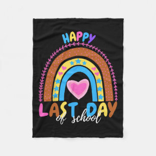 Last Day Of School Teacher Student Graduation Fleece Blanket