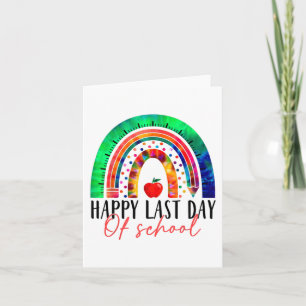 Last Day Of School Teacher Student Graduation Rain Card