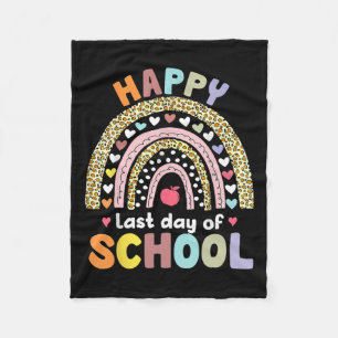 Last Day Of School Teacher Student Graduation Rain Fleece Blanket