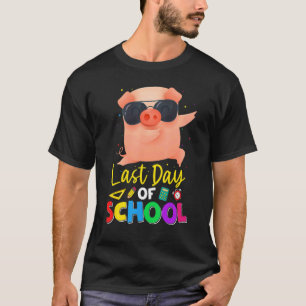 Last Day Of School Teachers Summer With Pig Sungla T-Shirt