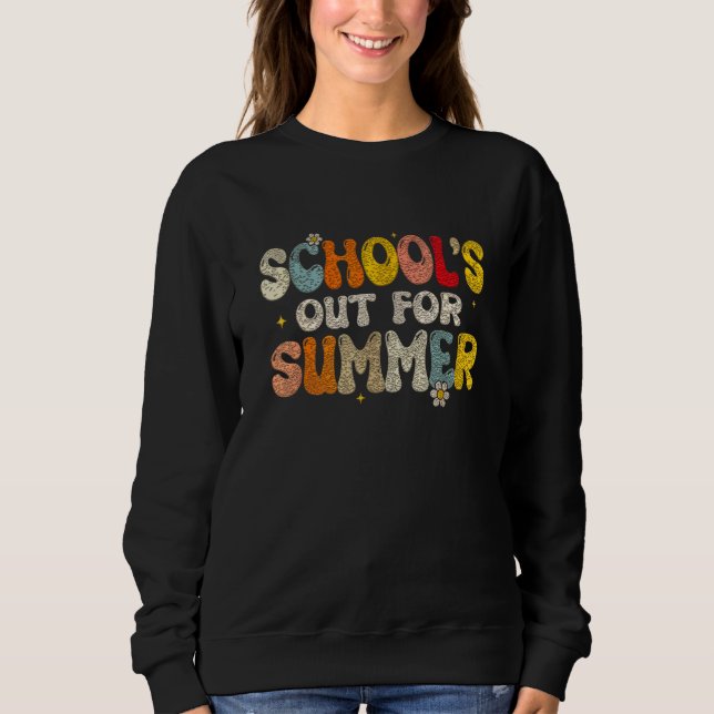 Last Day of School Tie Dye School Graduation Sweatshirt (Front)