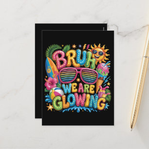 Last Day Of School Tropical Vacation Holiday Postcard