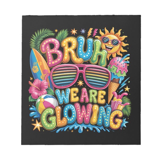 Last Day Of School Tropical Vacation Notepad (Front)