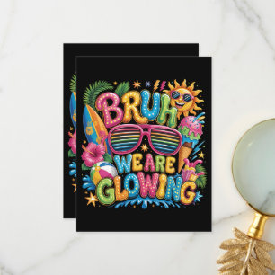 Last Day Of School Tropical Vacation Thank You Card