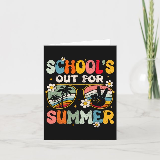 Last Day Of School's Out For Summer Teacher Boys G Card (Front)