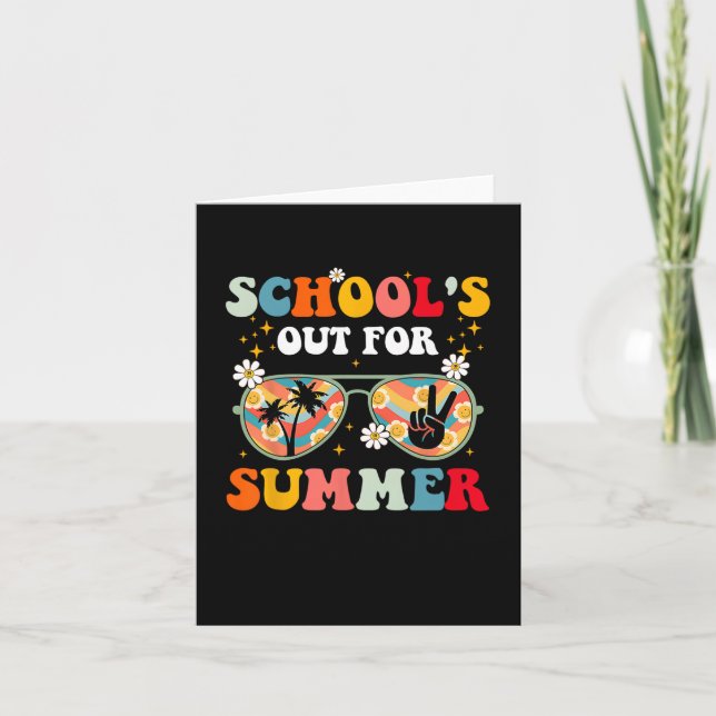 Last Day Of School's Out For Summer Teacher Boys G Card (Front)