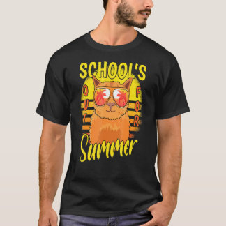 Last Day Of Schools Out For Summer Vacation Cat T-Shirt