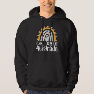 Last Day Of Third Grade Rainbow Leopard Back To Sh Hoodie