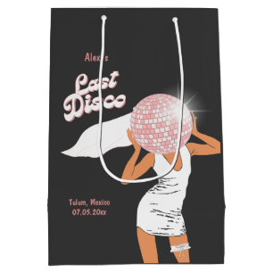 Last Disco Bachelorette Black Medium Gift Bag