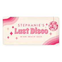 Last Disco Bachelorette Party Custom Banner