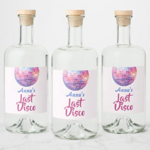 Last Disco Bachelorette Party Liquor Labels