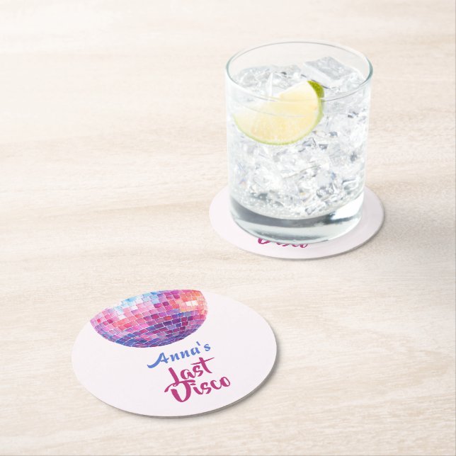 Last Disco Bachelorette Party | Paper Coasters (Insitu)