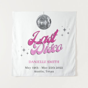 Last Disco Bachelorette Theme Ball Photo backdrop Tapestry