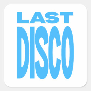 Last Disco Blue Bachelorette Party Wedding Square Sticker