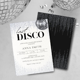Last Disco Glitz & Glam Bachelorette Party Invitat Invitation