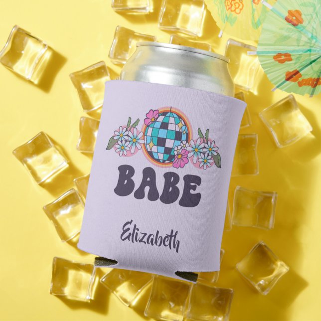 Last Disco Retro Bachelorette Can Cooler (In Situ Summer)