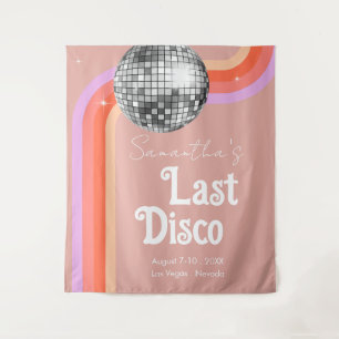 Last Disco Retro Pink Bachelorette Weekend Tapestry