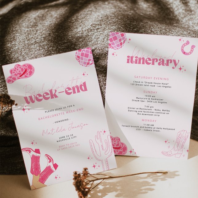 Last disco rodeo bachelorette party invitation (Creator Uploaded)