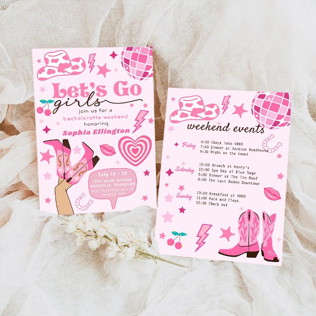 Last Disco Rodeo Bachelorette Weekend Nash Bash Invitation (Creator Uploaded)