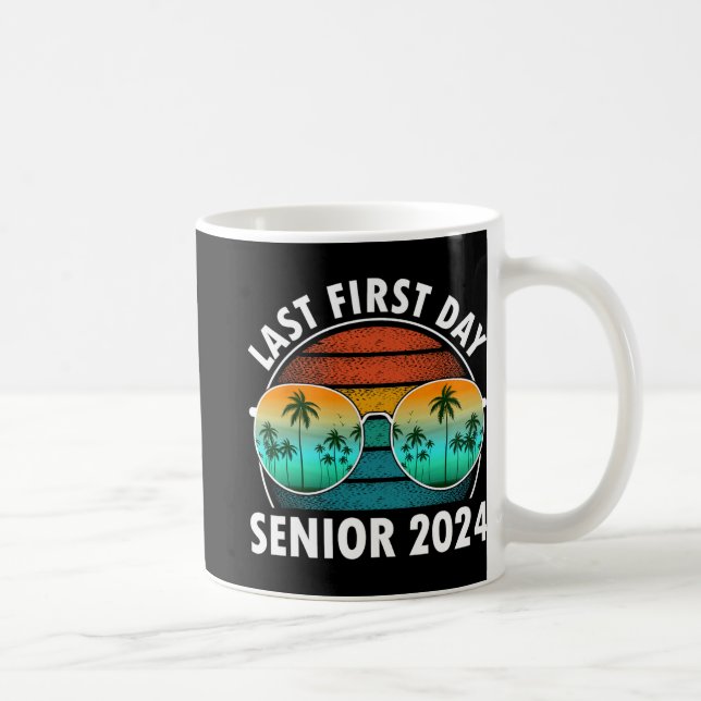 Last First Day Of School Senior 2024 Sungles Boys  Coffee Mug (Right)