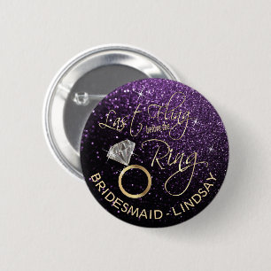 Last Fling  Bachelorette Party Purple 6 Cm Round Badge