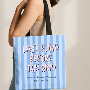 Last Fling Before The Ring Bachelorette Tote Bag