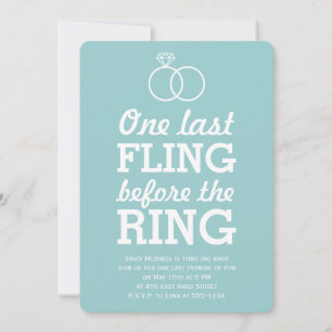 Last Fling Before the Ring (Blue) Invitation