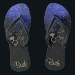 Last Fling Before the Ring - Blue  Thongs<br><div class="desc">Flip Flop Shoes ready for you to personalise. Matching products are available or you can just transfer the design to another product. If need be... you can delete all text and start fresh with your own text, colour and font choices with the Zazzle design tool area. ✔Note: Not all template...</div>