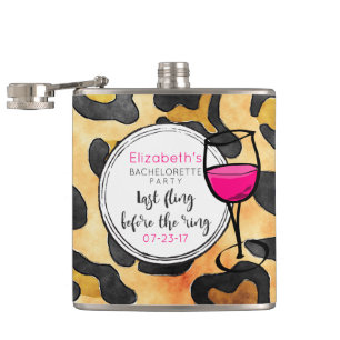 Last Fling Before The Ring Wild Bachelorette Hip Flask