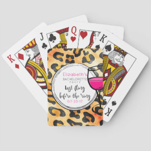 Last Fling Before The Ring Wild Bachelorette Party Playing Cards
