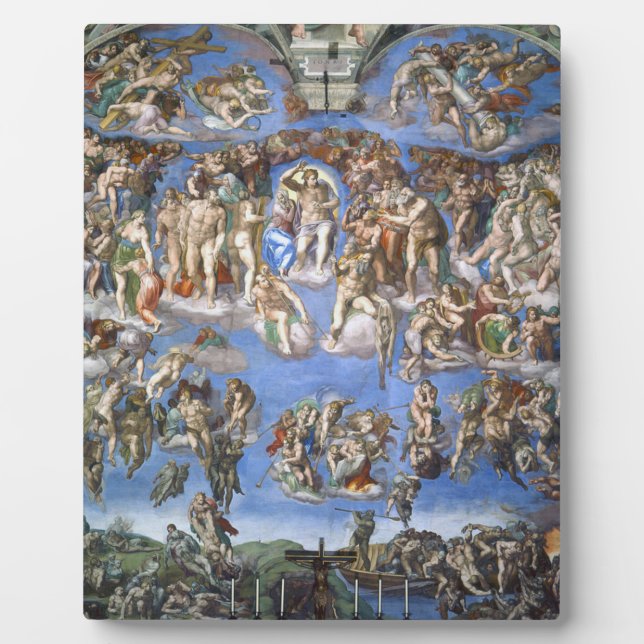 Last Judgement From The Sistine Chapel By Michelan Plaque (Front)