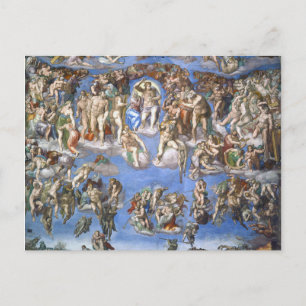 Last Judgement From The Sistine Chapel By Michelan Postcard