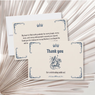 Last Knight Out Mediaeval Bachelorette Party Thank You Card