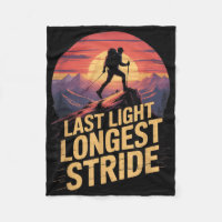 Last Light Longest Stride Sunset Hiking Mountain T
