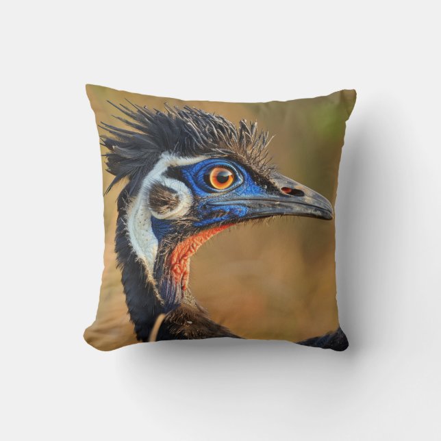 Last Light of the Grasslands – Bengal Florican Cushion (Front)