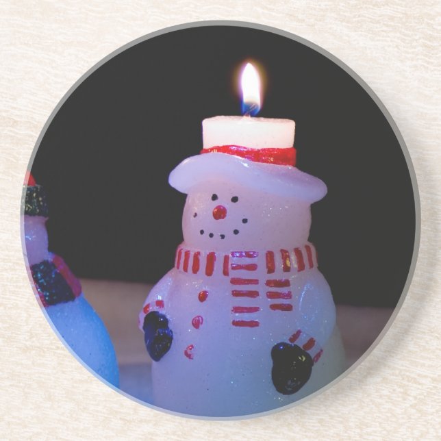 Last Lit Snowman Coaster (Front)