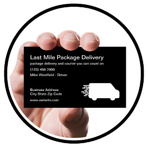 Last Mile Delivery Package Courier Business Card