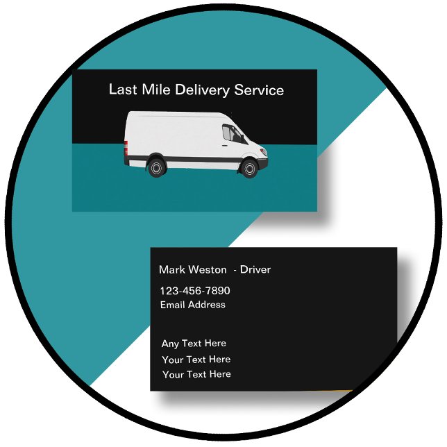 Last Mile Delivery Truck Service Business Cards (Creator Uploaded)