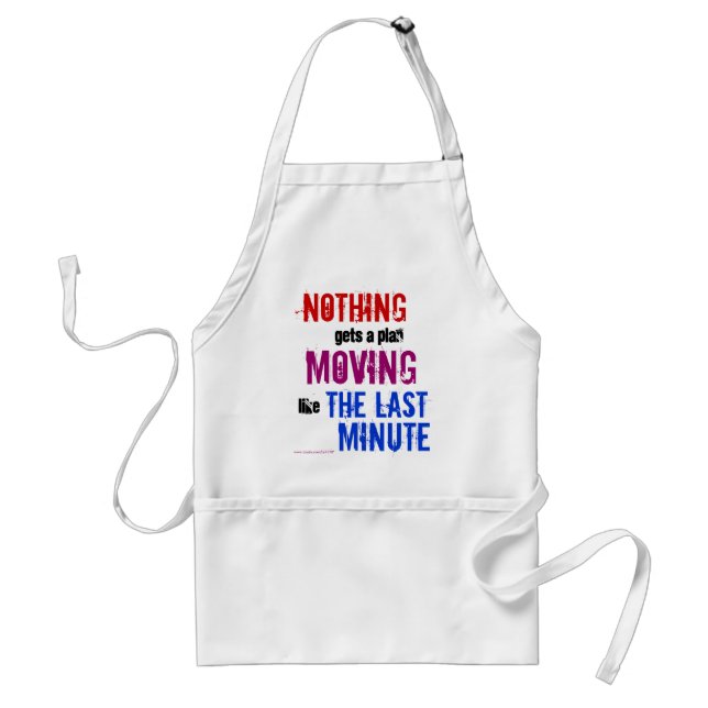 Last Minute Dinner Procrastinator Typography Standard Apron (Front)