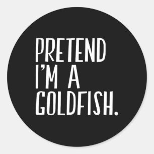 Last Minute Lazy Halloween Costumes Pretend A Gold Classic Round Sticker