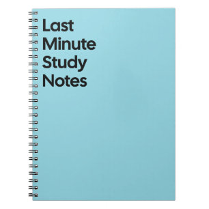 Last Minute Study Notebook