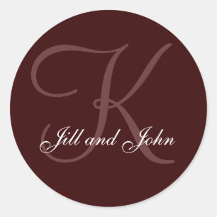 Last Name Initial K plus First Names Choclate Seal