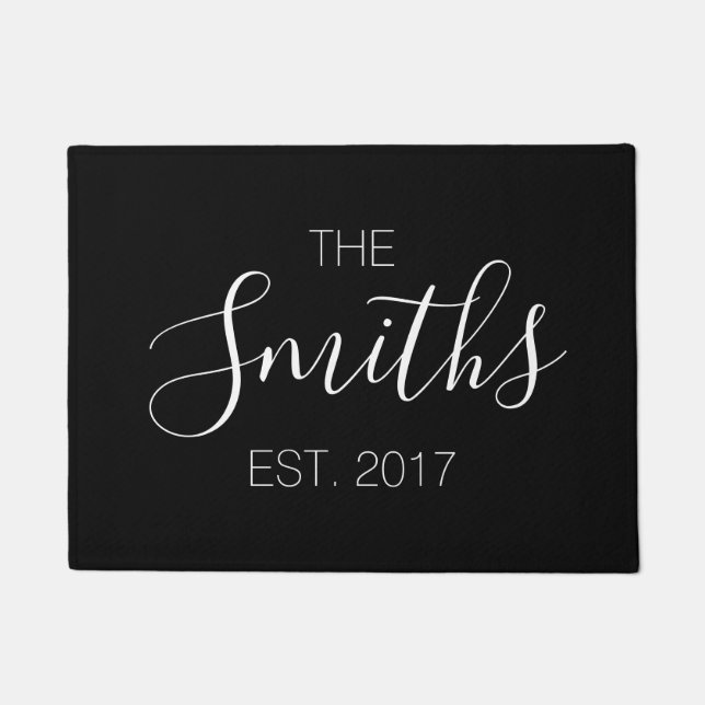 Last Name Script Doormat (Front)