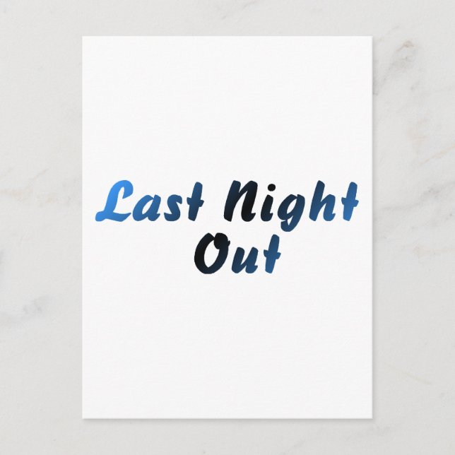 Last Night Out (groom) Postcard (Front)