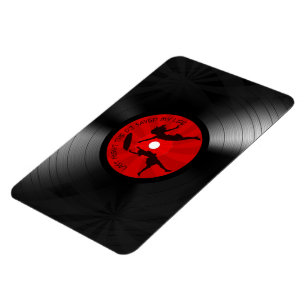 Last Night The DJ Saved My Life Vinyl Record Black Magnet