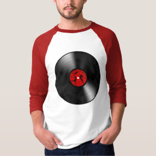 Last Night The DJ Saved My Life Vinyl Record Black T-Shirt