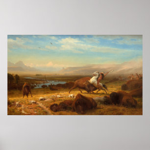 Last of Buffalo - Albert Bierstadt Fine Art Poster
