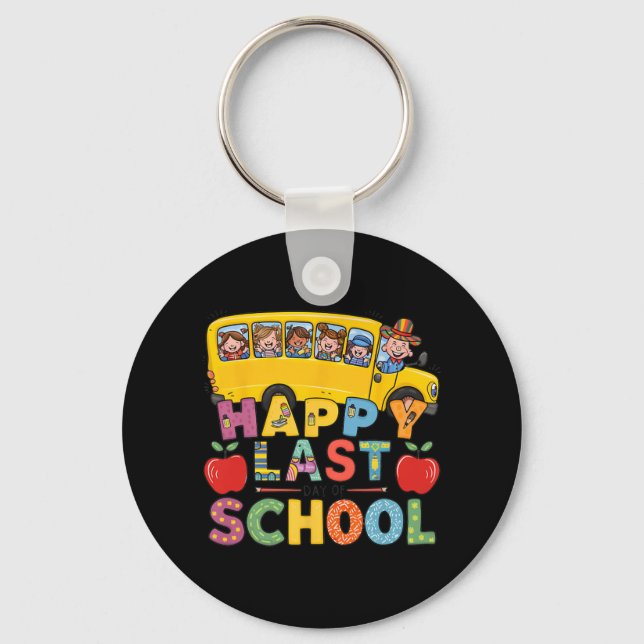 Last Of Day School Bus Driver Teacher Students Kid Key Ring (Front)