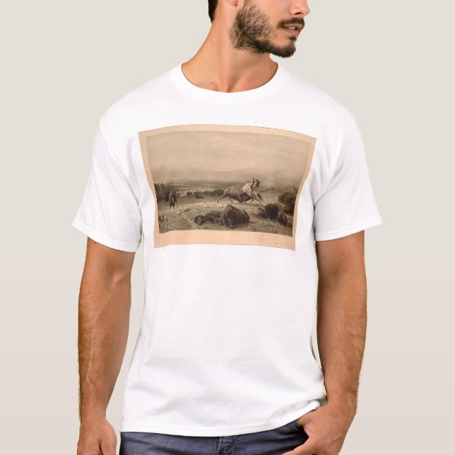 Last of the Buffalo Bierstadt (0137A) - Unrestored T-Shirt (Front)